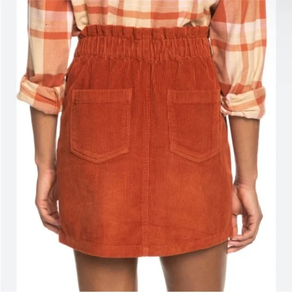 NWT Roxy Rust Corduroy Mini Skirt Size XS - Picture 2 of 7